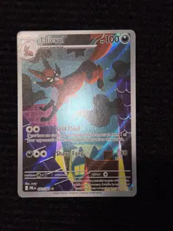 Thievul 092/084 Me05: Pitch Black Holo Pokemon Card TCG NM - Image 3
