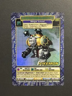 Digimon Vikemon BO-180 Holo Digi Battle Card Series 4 Foil Bandai 2001 - Image 1
