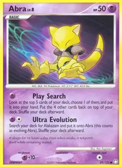 Abra 69/123 Mysterious Treasures Common English Pokemon Card - Image 1