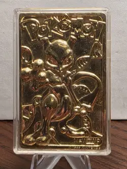 1999 MEWTWO #150 Gold Bar Card Limited Edition Burger King Gold Plated Pokemon - Image 1