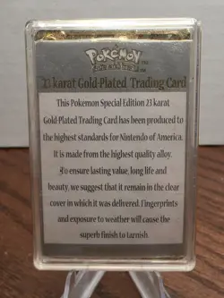 1999 MEWTWO #150 Gold Bar Card Limited Edition Burger King Gold Plated Pokemon - Image 3
