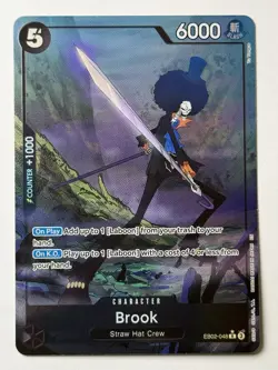 2025 One Piece CCG: Brook EB02-048 Alternate Art Holo English Card - Image 1