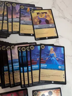 Disney Lorcana 50+ Card Lot with 4 Holo/Foils - Image 4