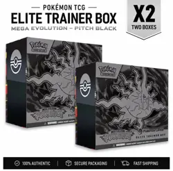 x 2 **PRESALE** PITCH BLACK POKEMON CENTER ETB - Pokemon TCG Elite Trainer Box - Image 1