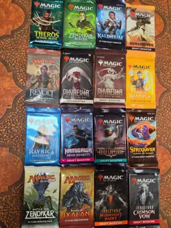 Lot of 16 Magic The Gathering MTG Sealed Packs - Unopened Draft & Set Boosters! - Image 1