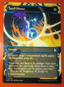 MTG, SPELL PIERCE, 0023, NM - SECRETS OF STRIXHAVEN, UNCOMMON , REGULAR, SOA - Image 1