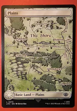 MTG: MAGIC, PLAINS, LAND. 0273 REGULAR FINISH,NM, LORD OF THE RINGS, LTR - Image 1