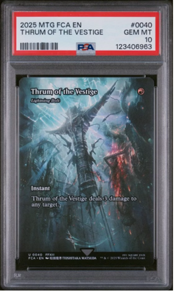 2025 MTG FINAL FANTASY: THROUGH THE AGES #0040 THRUM OF THE VESTIGE PSA 10 - Image 1