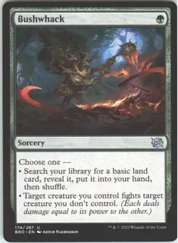 Bushwhack - The Brothers' War #174 LP Regular Magic Mtg - Image 1