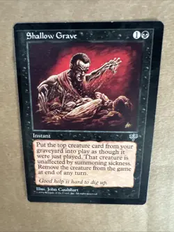 MTG Mirage Shallow Grave Unplayed NM NM+ Magic The Gathering - Image 4