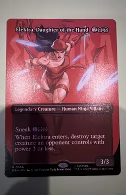 Elektra, Daughter of the Hand (Borderless) (0366) Marvel Super Heroes Mtg M/NM - Image 1