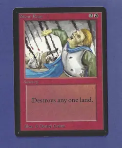 1993 Magic the Gathering - Stone Rain - Beta MTG - Image 1
