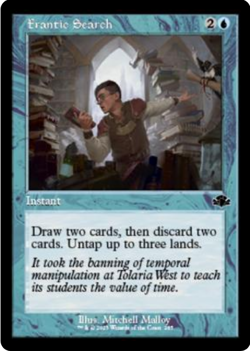 Frantic Search Retro Frame 285 Dominaria Remastered MTG Common - Image 1