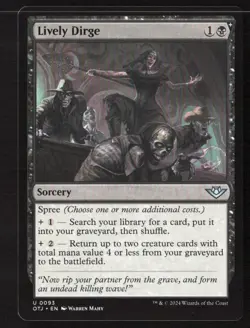 Lively Dirge Outlaws of Thunder Junction #93 Magic the Gathering - Image 1