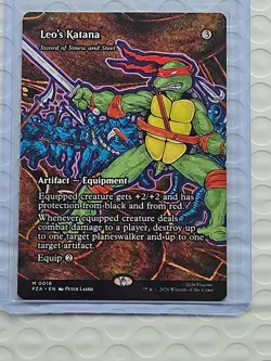 Leo's Katana - Sword of Sinew & Steel (Borderless) TMNT Magic the Gathering, MTG - Image 1