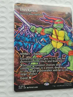 Leo's Katana - Sword of Sinew & Steel (Borderless) TMNT Magic the Gathering, MTG - Image 4
