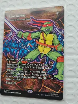 Leo's Katana - Sword of Sinew & Steel (Borderless) TMNT Magic the Gathering, MTG - Image 5