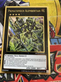 Yugioh-Primathmech Alembertian-Gold Rare-1st Edition-MGED EN030 (LP) - Image 1