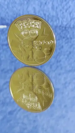 Abstract Pikachu Gold Coin - Pokemon Coin in Plastic Capsule - Rare Design - NEW - Image 2