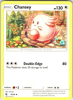Chansey 46/68 Uncommon Hidden Fates Pokemon Near Mint - Image 1