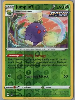 Jumpluff 004/203 Rare Evolving Skies Pokemon Reverse Holo Near Mint - Image 1