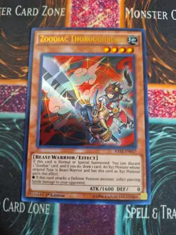 Yu-Gi-Oh! Zoodiac Thoroughblade RATE-EN017 Ultra Rare 1st Edition Near Mint - Image 1