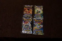 (4x) Pokemon Sword & Shield Brilliant Stars Booster Packs - Complete Art set - Image 1