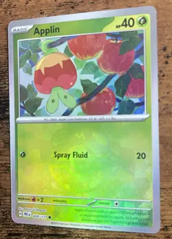 Pokemon TCG Applin Master Ball Pattern 009/131 Prismatic Evolutions NM - Image 1