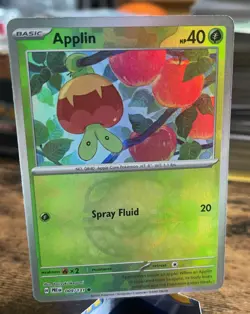 Pokemon TCG Applin Master Ball Pattern 009/131 Prismatic Evolutions NM - Image 2