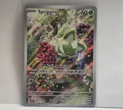 Sprigatito Holo Illustration Rare SV02: Paldea Evolved 196/193 - Near Mint - Image 1