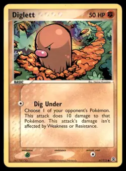Diglett 61 112 C FireRed & LeafGreen Pokemon MP - Image 1