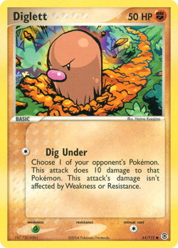 Diglett 61 112 C FireRed & LeafGreen Pokemon MP - Image 4