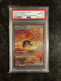 Pokemon Great Tusk ex 246/198 SV01 Scarlet & Violet SIR Holo Eng PSA 10 - Image 1