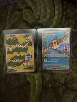 Pokemon TCG Obsidian Flames Pidgey 207/197 & Pidgeot ex 225/197 Holo - Image 1