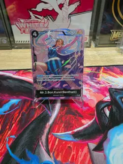 One Piece TCG Mr 2 Bon Kurei OP14-091 SR Alt Art Parallel Azure Sea’s Seven - Image 1