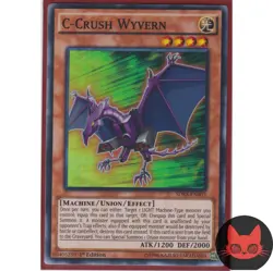 Yugioh C-Crush Wyvern SDKS-EN003 Super Rare 1st Edition NM - Image 1