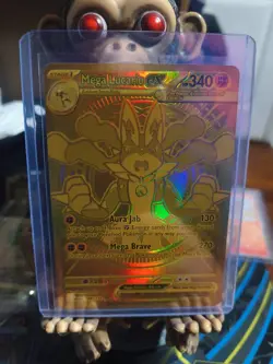 Pokemon MEGA LUCARIO EX 188/132 Mega Evolution GOLD SECRET RARE - Fresh Sleeved - Image 2