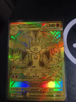 Pokemon MEGA LUCARIO EX 188/132 Mega Evolution GOLD SECRET RARE - Fresh Sleeved - Image 4