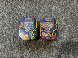 Pokemon Mega Charizard X ex & Mega Charizard Y ex Tin Bundle Sealed - Image 1