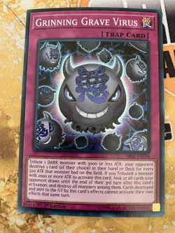 Grinning Grave Virus SR06-EN030 NM Super Rare 1st Edition Yugioh - Image 1