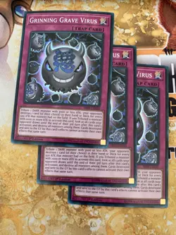 Grinning Grave Virus (3x) SR06-EN030 NM Super Rare 1st Edition Yugioh - Image 1