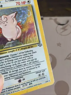 Pokemon TCG Clefable Jungle 17/64 Unlimited Holo Holo Rare 1999 WOTC - PLAYED - Image 4