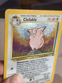 Pokemon TCG Clefable Jungle 17/64 Unlimited Holo Holo Rare 1999 WOTC - PLAYED - Image 5