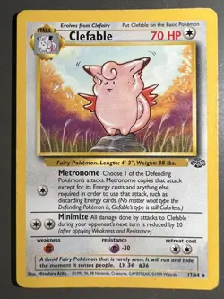 Pokemon TCG Clefable Jungle 17/64 Regular Unlimited Rare - Image 1