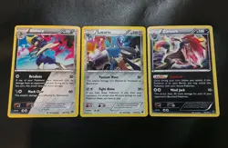 Lucario 63/124 w/ Bisharp 64/114 & Zoroark 91/162 Promo Pokemon Card Set NM - Image 1