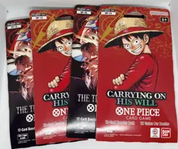One Piece Card Game Booster Packs OP-13 OP-16 Carrying On His Will (4) - Image 1