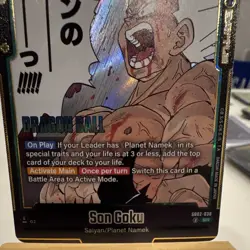 Bandai Dragon Ball Super Card Game Son Goku SB02-038 SR Foil Alt Art - Image 3