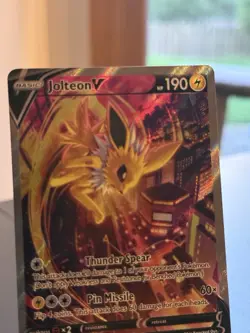 Pokemon Jolteon v SWSH183 Black Star Promo Holo Card Near Mint Condition - Image 3