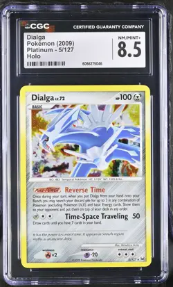 CGC 8.5 Dialga 2009 Platinum 5/127 Holo Pokemon Card - Image 1