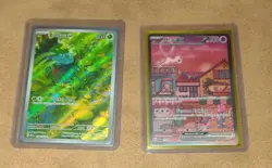 Pokemon 151 Card Lot- Mew Ex Promo & Bulbasaur Illustration Rare. Both NM-MINT! - Image 1